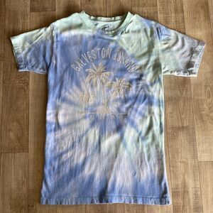 Shark Tee Galveston Island Blue Youth Large Tie Dye Shirt